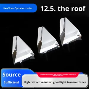 Hao Xuan ปริซึมหลังคา12.5เป็นรูปสามเหลี่ยมวัสดุ Bk7 95% การส่งผ่านแสงการหักเหของเลนส์ที่มีความแม่นยำสูง - Product Image 5