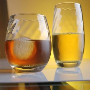 Libiweiwen Verre à whisky sans anse ni couvercle, résistant à la chaleur, motif tourbillon rayé, tasse à lait en forme d'œuf, pour jus et eau - Product Image 3