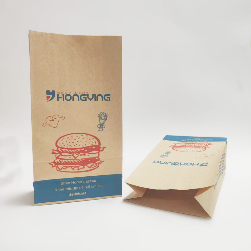 Wholesale Disposable Brown Kraft Burger Paper Bags Heat Sealable and Biodegradable for Restaurants