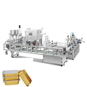 Continuous Nitrogen Flush Vacuum Modified Atmosphere Packing Sealing Machines Automatic Map Food Tray Sealer With Gas Filling