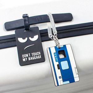 OEM Custom Soft 2D Anime Silicone PVC Luggage Tag Cute Fashion Letter Logo Name Travel Tag - Product Image 5