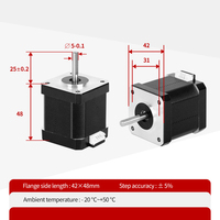Kaihong Motor Stepper hibrida, Kit Motor De Passo Nema 17 48mm 42x42x48mm untuk printer 3d