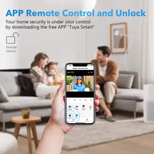 1080P Wifi Smart Door Bell Tuya Unlock Deur Touchscreen Video Deurbel Draadloze Huisbeveiliging Camerasysteem Met Monitor