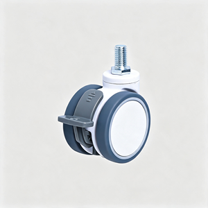 Medical Caster Wheels <b>Set</b> of 4, Quiet Hospital Casters with Brake, Swivel PU Wheels <b>for</b> Hospital Bed, Medical Cart, Stretcher - Product Image 1
