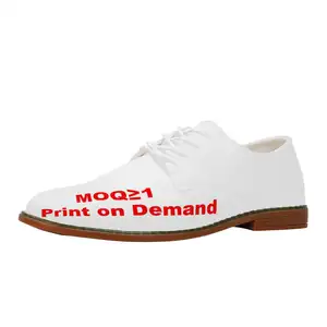 Custom Business Schuhe Designer Herren Kleid Schuhe Leder Gummi PU weiß Print on Demand