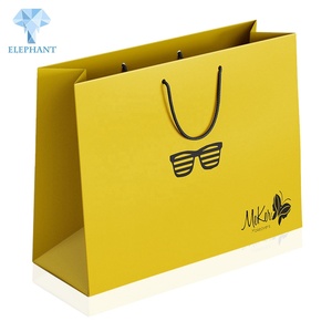 Custom Unique Colour Printing Yellow Paper Bag With Your Own Logo Luxury Brand Packaging Paper Bag - Product Image 3