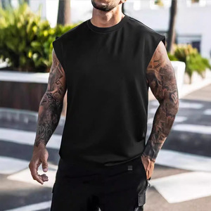 Chaleco Deportivo de Verano para Hombre, Talla Europea, Tejido de Malla, Ajustado, para Fitness, Running, con Rayas Verticales - Product Image 1