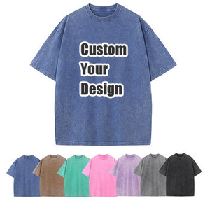 Camiseta vintage de algodón para hombre, estilo streetwear, con logotipo personalizado impreso en serigrafía, diseño de camiseta con lavado ácido para hombre. - Product Image 6