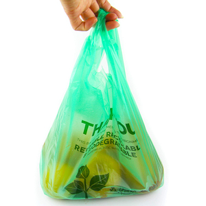 Bolsas de Plástico Biodegradables de Maíz PLA Compostables para Camisetas, Bolsas de Compras Ecológicas Personalizadas, Bolsas Bioplásticas - Product Image 4