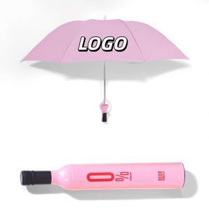 Promotion New Design Wholesale Customized Printed Bottle Shape Gift Advertising Branded <b>Umbrellas</b> Wine Bottle <b>Umbrella</b> - Product Image 3