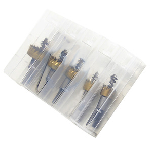 <b>Titanium</b>-Plated HSS High-Speed Steel 16-30mm 5-Piece Set Stainless Steel Aluminum Metal <b>Sheet</b> Metal Electroplating Machinery - Product Image 2