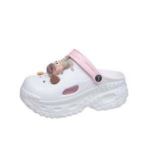 2026 New Cartoon Platform Clogs Women Cute Closed Toe Thick Sole Slippers Fashion Outdoor <b>Beach</b> Sandals - Product Image 5