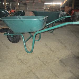 GS/TUV jardín europeo carretilla de rueda WB7864 verde con bandeja de PVC 120L - Product Image 4