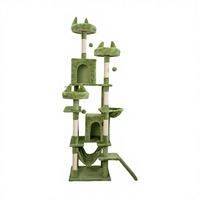 Arbre à gratter pour chat de luxe à 4 niveaux, durable et écologique, avec emballage en carton pour usage domestique, design ludique pour félins