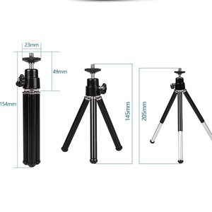 Mini trépied de bureau rétractable en <span class=keywords><strong>tube</strong></span> d'aluminium pour caméra d'<span class=keywords><strong>action</strong></span> GoPro/Insta360/DJI Osmo, appareil photo reflex numérique, lumière <span class=keywords><strong>LED</strong></span>, moniteur, projecteur - Product Image 2