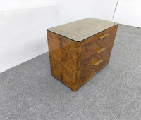 Commode en bois de chêne au design minimaliste moderne et unique pour chambre à coucher, meuble de rangement avec tiroirs, taille et couleur personnalisables