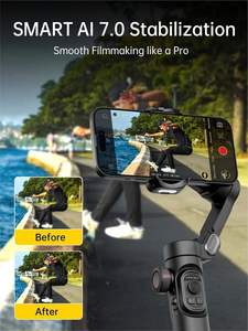Stabilisateur de <span class=keywords><strong>cardan</strong></span> intelligent AOCHUAN XE pour smartphone et caméra vidéo, avec suivi humain IA intelligent et reconnaissance gestuelle via application - Product Image 4