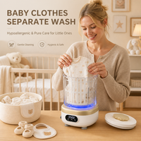 Mini lave-linge automatique 2 en 1 avec essoreuse, chargement par le haut, lave-linge électrique pour les vêtements de bébé