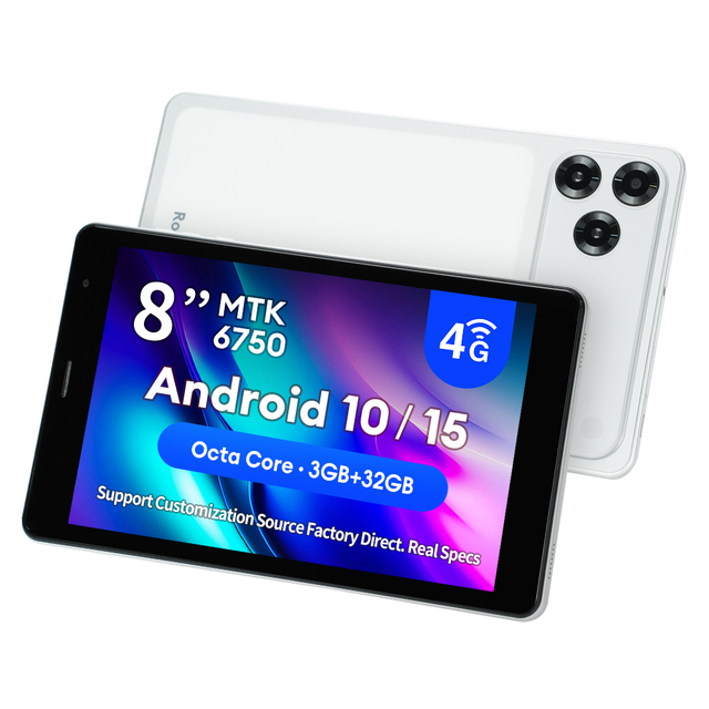 Custom 8 Inch Tablet Pc with Android 10/15 Octa Core MTK 4G LTE Android Tablets Pc 8 Inch for Gift