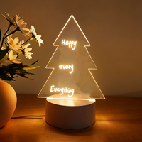 Lampe de nuit LED créative 3D en acrylique, écrivable, à commande par capteur, changeant de couleur, rechargeable par USB, tableau de marquage DIY pour chambre à coucher
