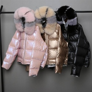 Ventes en gros de manteaux d'hiver pour femmes, col en fourrure courte, capuche, manteaux réversibles pour femmes, parka, manteau à bulles, <span class=keywords><strong>doudoune</strong></span> - Product Image 5
