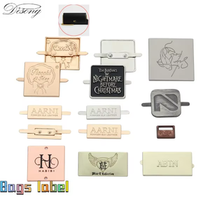 Manufacturer Customized Engraved <b>Name</b> Metal Tag Custom Handbags Metal Logo <b>Plate</b> Label for Bag Hardware - Product Image 2