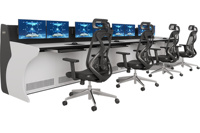 Consolas de Monitoreo de Seguridad Modernas JCCX-5 de Tamaño Personalizado, Muebles Comerciales, Escritorio para Computadora para Centro de Comando, Ecológico