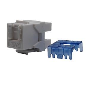 Prezzo di fabbrica UTP Cat 6 RJ45 presa jack keystone 180 gradi con otturatore - Product Image 2