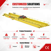 Pont roulant à double poutre de style européen, robuste, 10, 20, 30 tonnes, 5t, 15t
