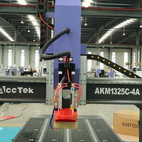 Machine de fraisage CNC 4 axes de haute précision Syntec Control, déplacement 1300x2500mm, précision de positionnement 0,03mm, multifonctionnelle