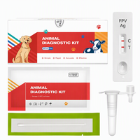 Kit de test rapide vétérinaire personnalisé avec logo OEM ODM, bandelettes de diagnostic pour animaux de compagnie, détection du parvovirus, de la maladie de la peste canine, du CPV, du CDV, du FPV chez le chien et le chat, 1 an