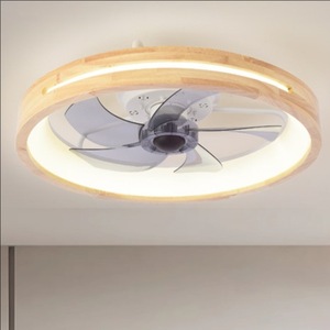 Lampu kipas plafon Retro sederhana, lampu restoran rumah ruang tamu tenaga angin besar kipas plafon 5/7 pisau tidak bersuara tahan lama kamar tidur - Product Image 2