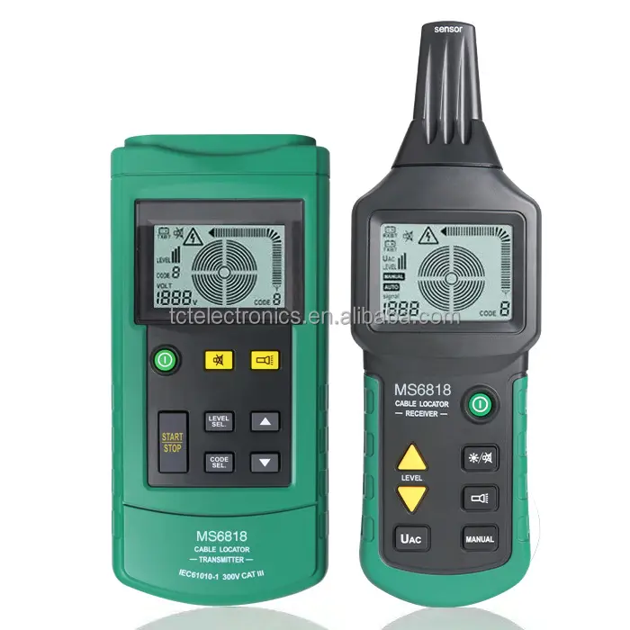 Hot Digital MS6818 Cable de alambre Metal Pipe Locator Tester Detector de punto de ruptura F2042 Tra Wire Break Detector