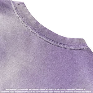 Camiseta Tie Dye con Logotipo Bordado Personalizado, 230GSM, Lisa, Hombros Caídos, Camiseta de Algodón Grueso para Impresión al por Mayor, Unisex - Product Image 3