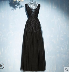 Nuevo Diseño de Vestido de Fiesta Elegante con Bordado, Gasa, Sin Mangas, Maxi Vestido de Graduación para Mujer - Product Image 6