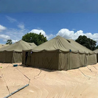 Tente de camping classique pour 20 personnes, 5x10m, vert olive, modèle Africa Squad, usage général, taille moyenne GP, abri spacieux