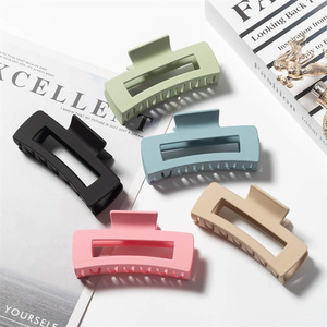 Yilibei Top Selling 11cm High-grade Solid Color Frosted square Hair Claw Best-selling Women's Hair Accessories Claws