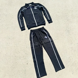 2025 Custom logo Stripe Tracksuit Cotton Zip up Jackets and <b>Pants</b> Casual Design High Quality Jogging Tracksuit Sweat Suits Men - Product Image 1