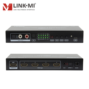 สวิตช์ <span class=keywords><strong>HDMI</strong></span> 4x1 รองรับ 4K60Hz 4 อินพุต 1 เอาต์พุต พร้อมตัวแยกสัญญาณเสียง IR <span class=keywords><strong>RCA</strong></span> 2.0 SPDIF 5.1 - Product Image 1