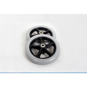 Wheelchair Front Swivel Wheel 6 Inch 7 Inch Solid Tire Durable Manual <b>Chair</b> Accessory - Product Image 3