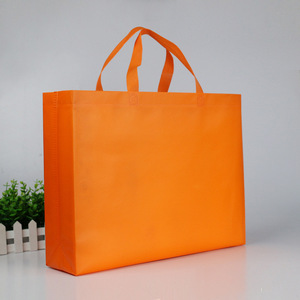 Sac à provisions plat non tissé d'épicerie recyclable imprimé de logo personnalisé d'usine fourre-tout en tissu non tissé recouvert de film pour supermarché - Product Image 5