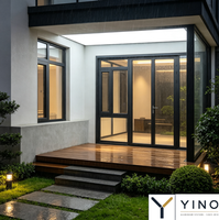 Fenêtre à battant en verre double vitrage, cadre en aluminium durable, facile à utiliser et à entretenir, vente en gros moderne