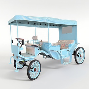 Nouvelle calèche électrique bleue crème pour le tourisme, calèche de mariage, calèche de tourisme à vendre, transport spécial - Product Image 1