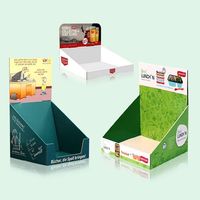 Boîte pliante en carton personnalisée pour comptoir, surface mate, pour snacks, chocolats et autres produits.