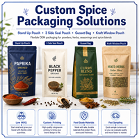 Sachets Doypack Personnalisés en Aluminium de Luxe avec Fermeture Éclair, Recyclables, Qualité Alimentaire, pour Thé en Poudre et Épices