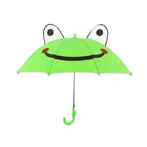 青蛙动物手柄耳朵18英寸手动打开卡通儿童伞青蛙儿童耳朵形状小尺寸儿童伞