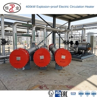 Chauffe-circulateur électrique ATEX 400 kW pour éthylène glycol, élément Incoloy 800, cuve en acier inoxydable 316L pour l'industrie pétrochimique et du gaz naturel