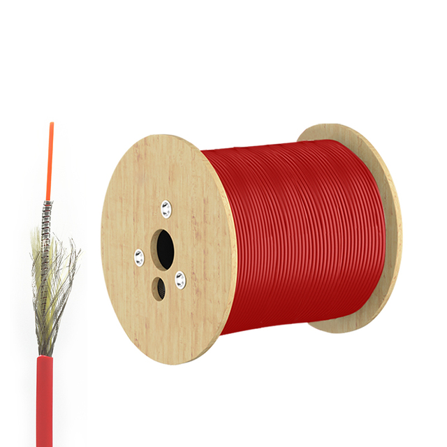 3.0mm LSZH Red Jacket DST Armored Temperature Distributed Sensing Fiber Optic Cable Multimode OM1 62.5/125 1 Core Tube 10 G RGC