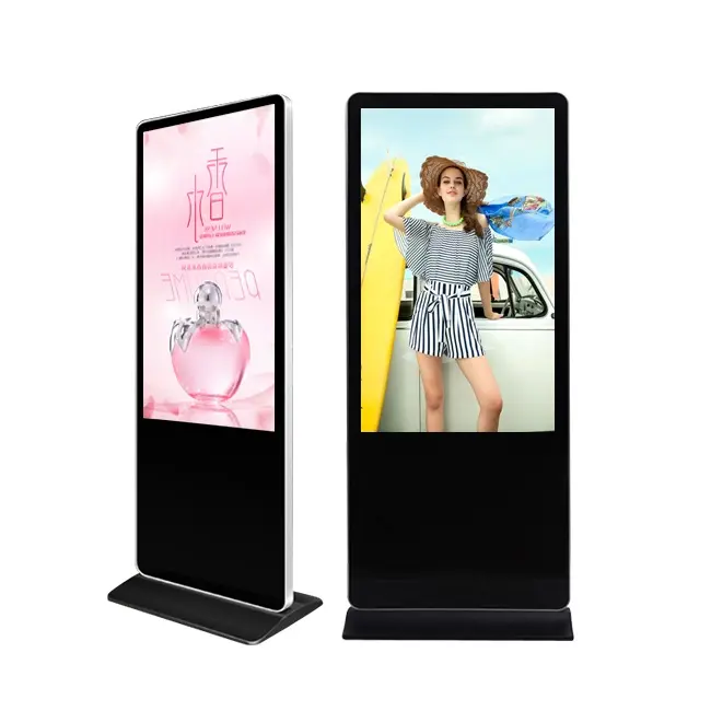 Pantalla publicitaria Pantalla LCD Soporte de suelo de pie 32 43 49 55 65 pulgadas Señalización digital interior