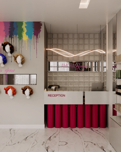 Mobilier <span class=keywords><strong>de</strong></span> <span class=keywords><strong>salon</strong></span> <span class=keywords><strong>de</strong></span> coiffure professionnel sur mesure, design luxueux, station <span class=keywords><strong>de</strong></span> travail avec miroir, éclairage LED, écologique et durable - Product Image 2